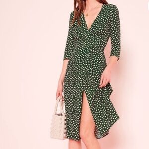 Reformation Carina Midi Wrap Dress, Medium